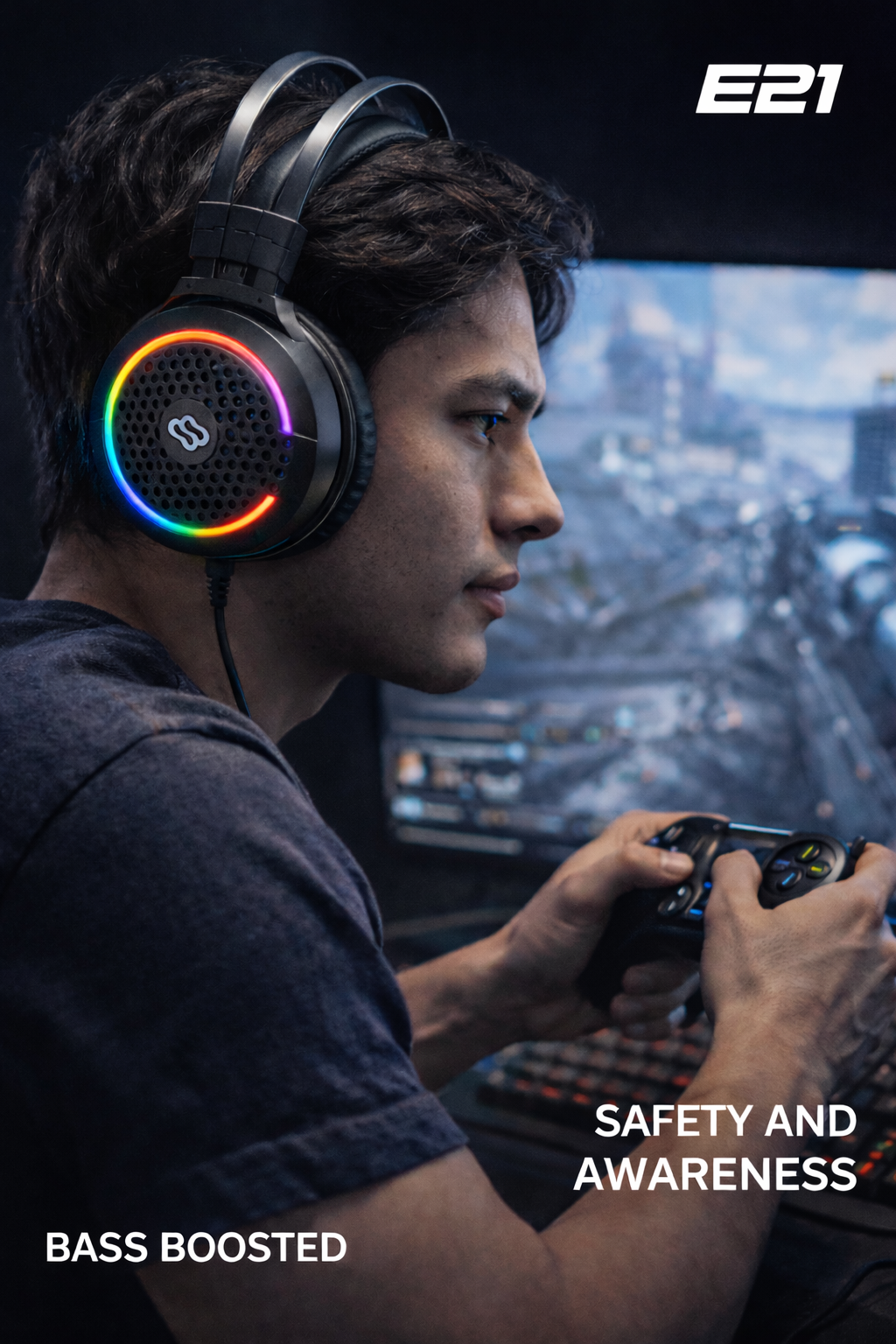 E21 RGB Light Gaming Headphone | Pro Gaming Audio
