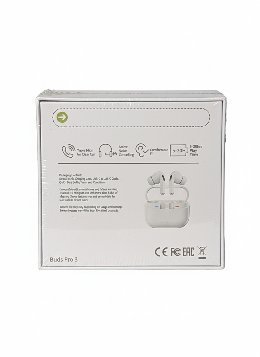 Buds Pro 3 Premium True Wireless Earbuds with Adaptive Noise Cancellation