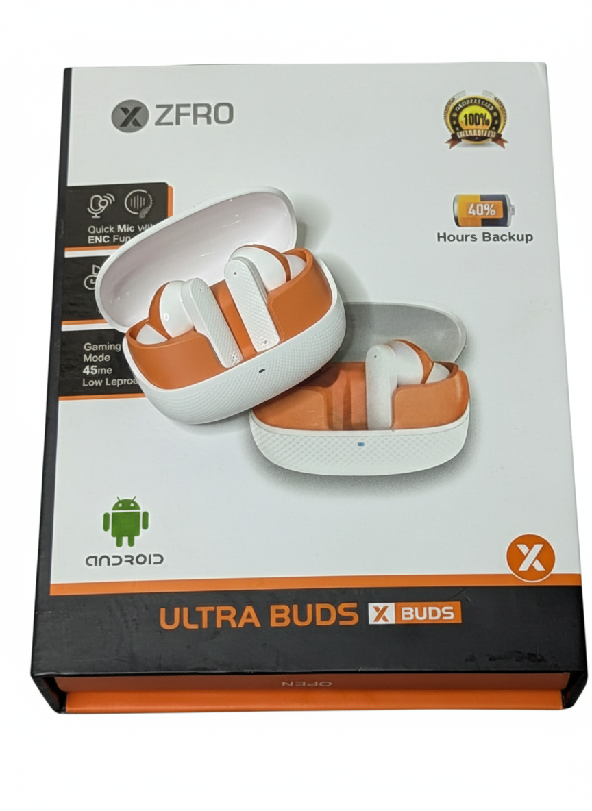 Ultra Buds X Buds by Zfro: ENC Call Clarity, 100-Hour Battery, Wireless 5.4