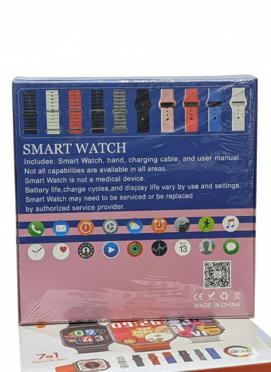 ZT-Max 1000 Ultra 2 Smart Watch | Vibrant AMOLED Display | Premium 10-in-1 Accessory Bundle